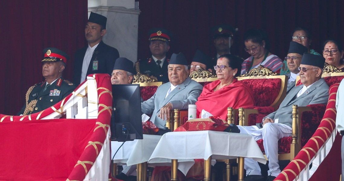 घोडेजात्रामा राष्ट्रपति र प्रधानमन्त्रीले गरे अश्वकला अवलोकन