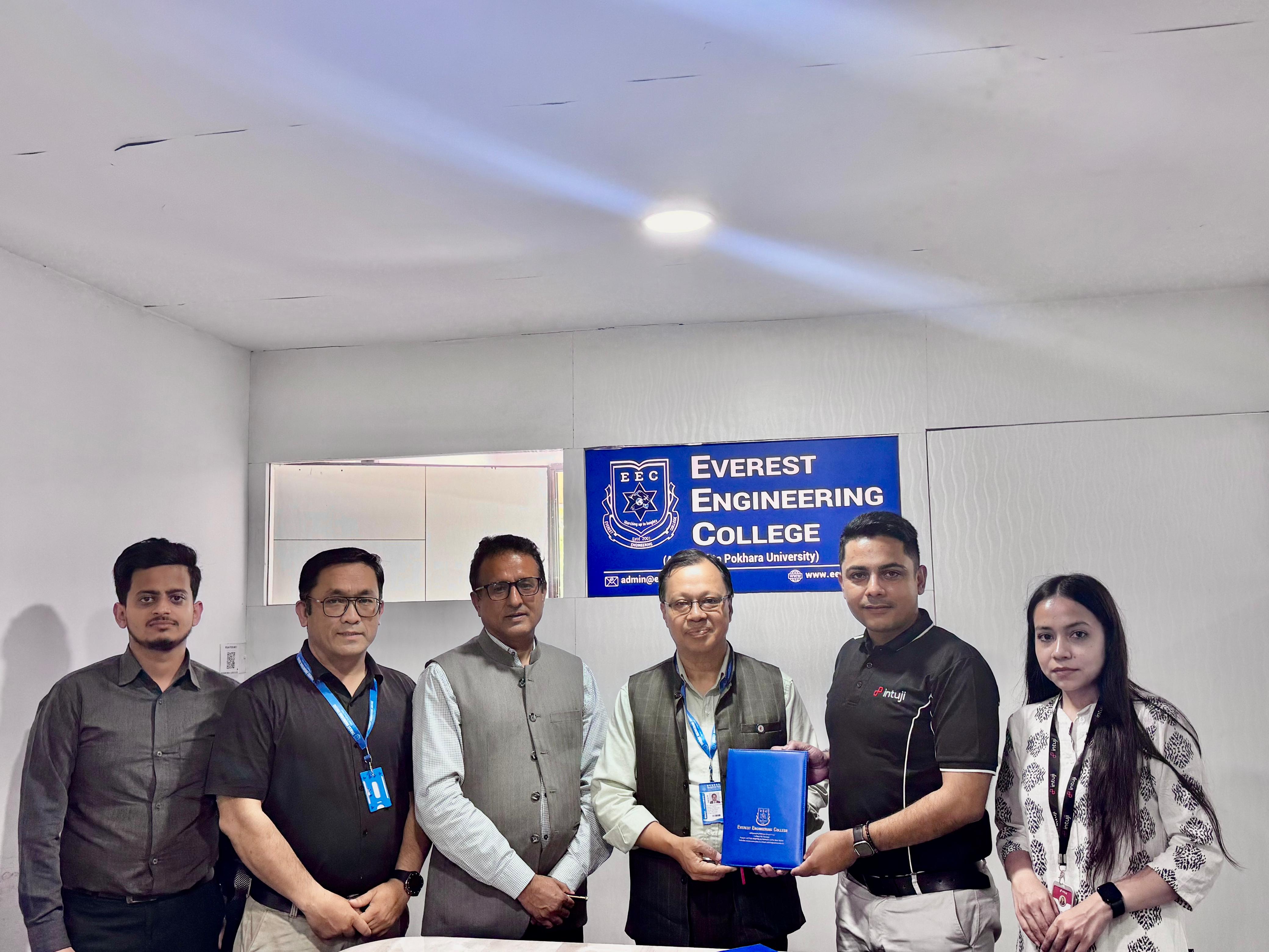 एभरेष्ट इन्जिनियरिङ कलेज र इन्टुजीबीच आपसी सहयोगका लागि सम्झौता