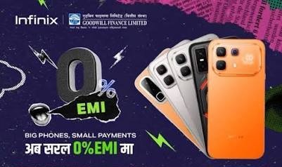 Infinix का शक्तिशाली स्मार्टफोन अब ०% EMI मा अझ सहज र पहुँचयोग्य