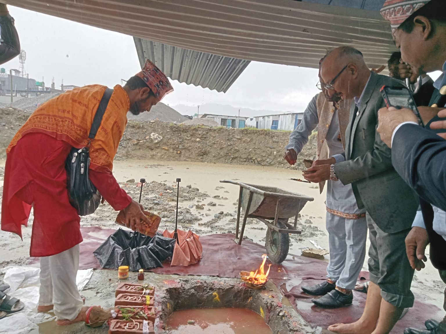 डिपो निमार्ण कार्यको शिलान्यास सम्पन्न
