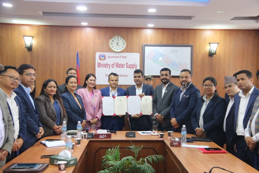 खानेपानी मन्त्रालय र कर्णाली प्रदेश जलस्रोत मन्त्रालयबीच सम्झौता