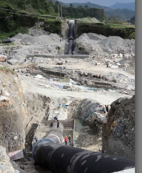 सेती नदी जलविद्युत् आयोजनाको पाइपलाइन जडान