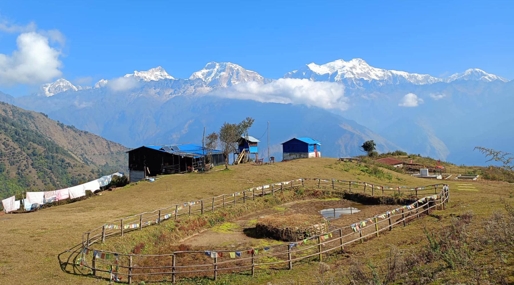 ऐतिहासिक हरसिङडाँडा र हिमश्रृङ्खला (दृश्य)