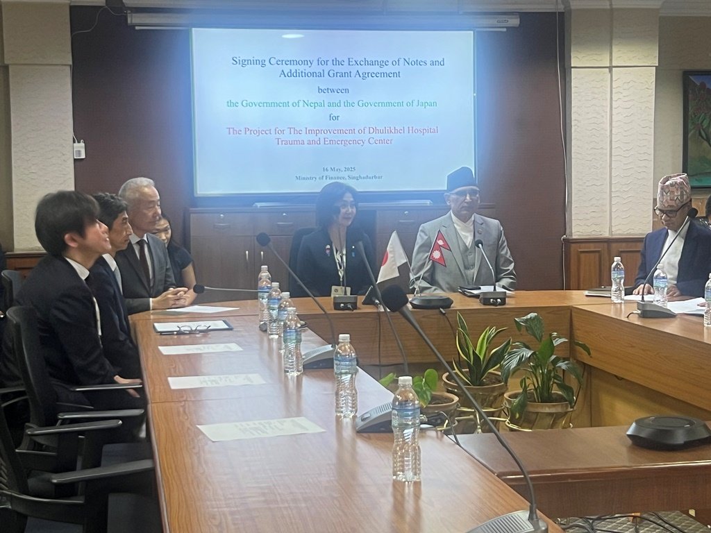 जापानले धुलिखेल अस्पतालका लागि थप ५७ करोड ३० लाख येन अनुदान दिने