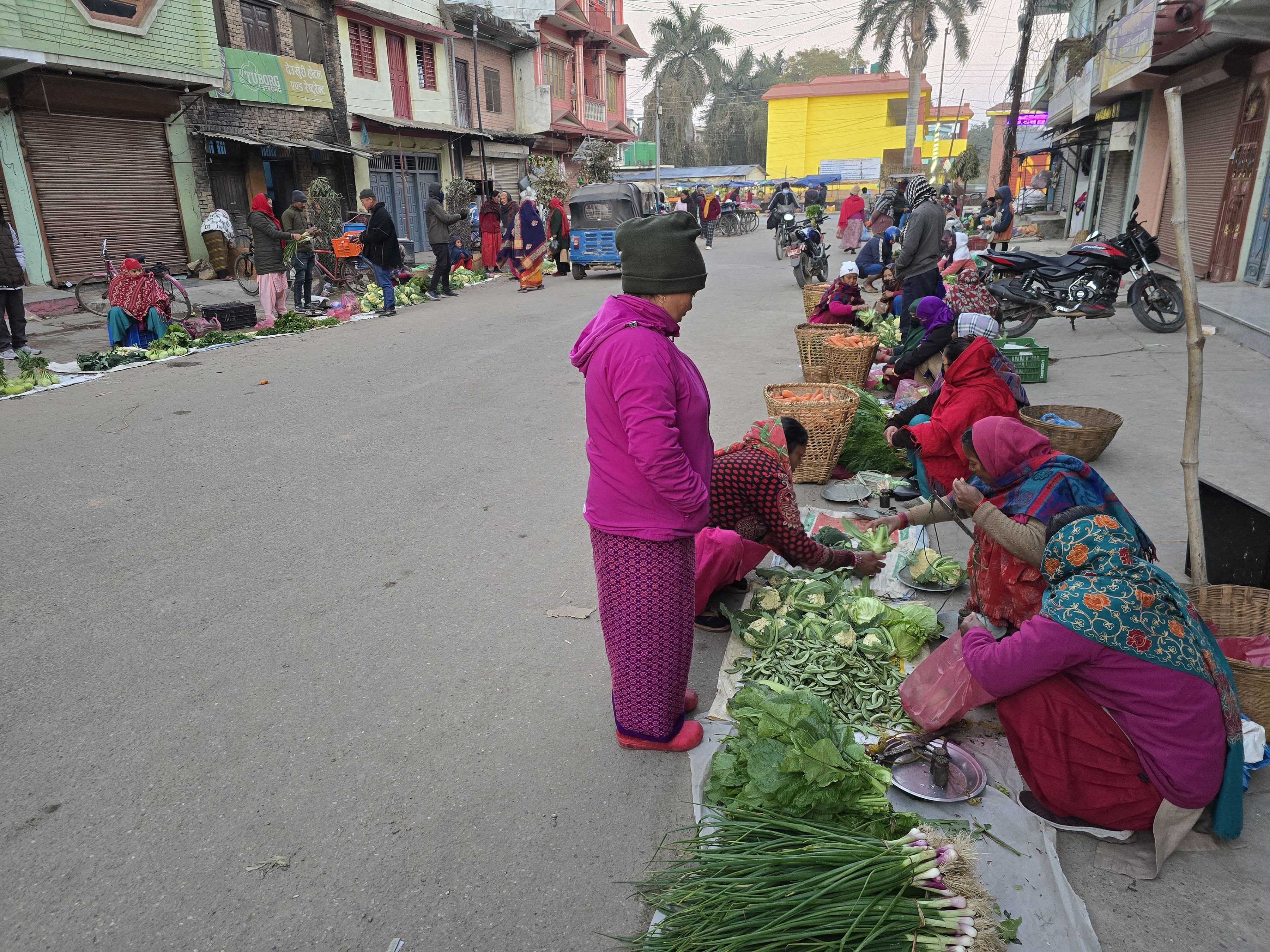 सडक किनारामा तरकारी किनमेल (तस्बिर)