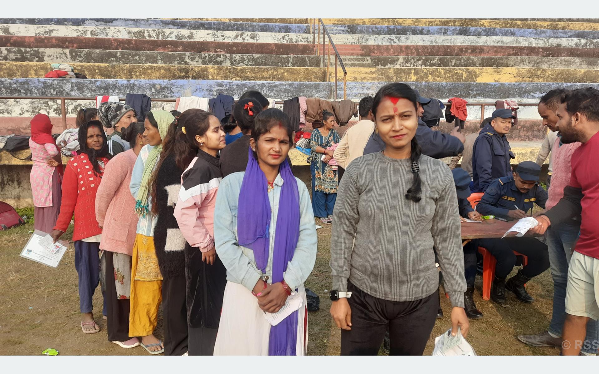 पर्सामा निर्वाचन प्रहरी बन्न महिलाहरूको उत्साहजनक सहभागिता