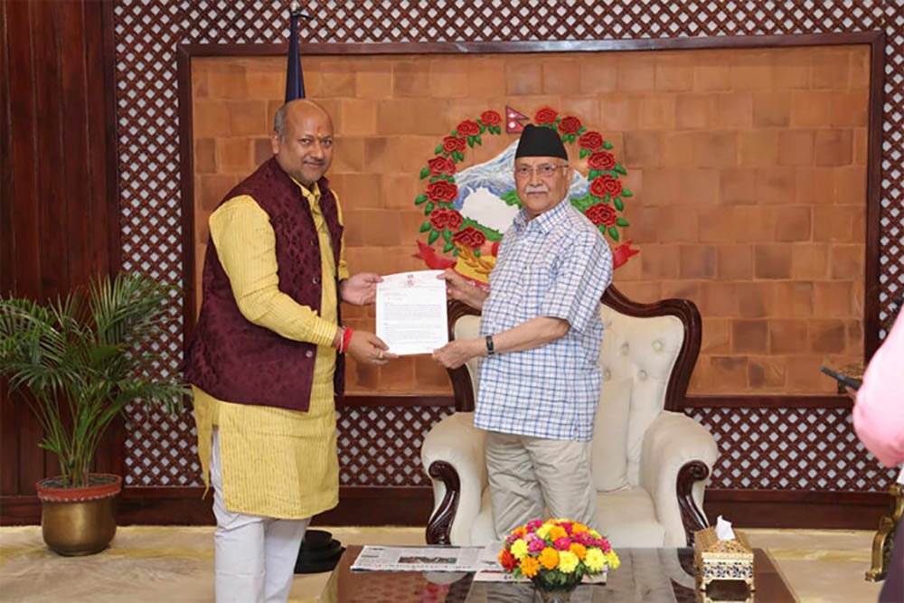 मधेसका मुख्यमन्त्रीले प्रधानमन्त्रीलाई बुझाए २२ बुँदे माग