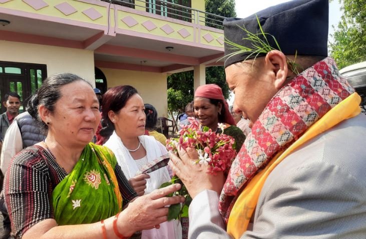 मन्त्री मास्कीलाई स्वागत
