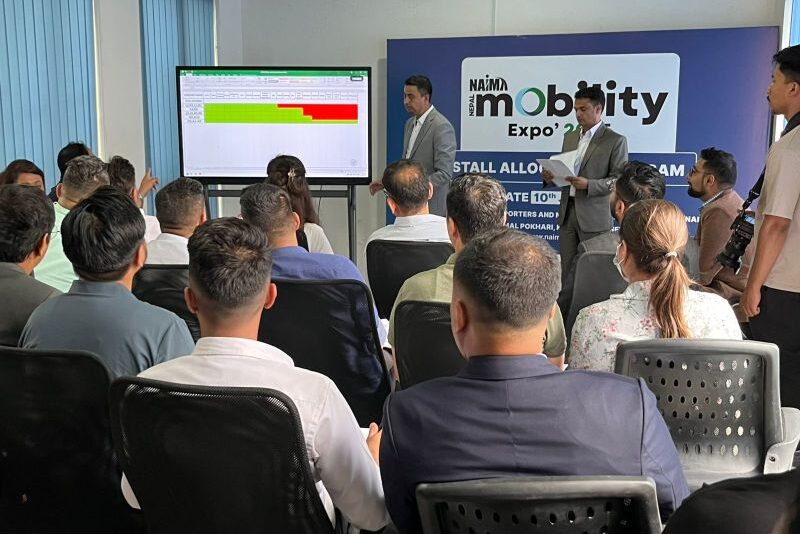नाइमाद्वारा नेपाल मोबिलिटी एक्सपो २०२५ को स्टल बाँडफाँड सम्पन्न, ५० ब्राण्ड सहभागी हुने