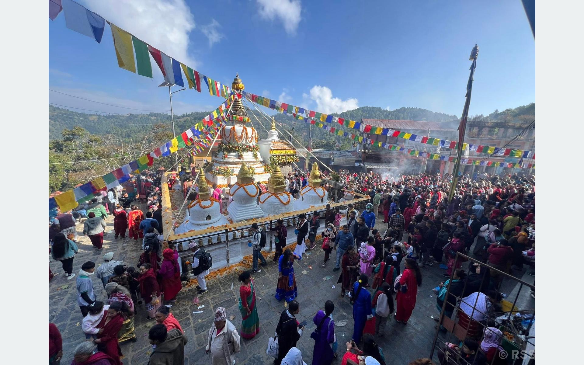 ‘पितृ’ का नाममा दीप प्रज्वलन गर्दै ऐतिहासिक नमोबुद्ध जात्रा सम्पन्न