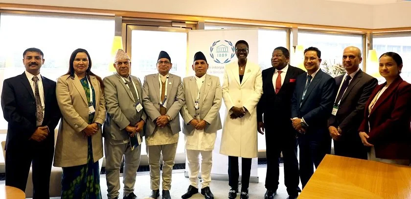 राष्ट्रियसभा अध्यक्षको आइपीयू अध्यक्ष र महासचिवसँग शिष्टाचार भेट