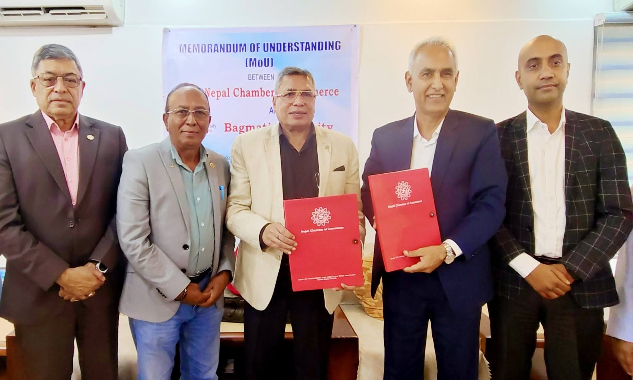 नेपाल चेम्बर अफ कमर्स र बागमती विश्वविद्यालयबीच रणनीतिक सहकार्यका लागि समझदारी