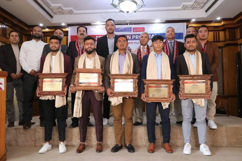 नेपाली क्रिकेट टोलीका पाँचजना खेलाडी सम्मानित