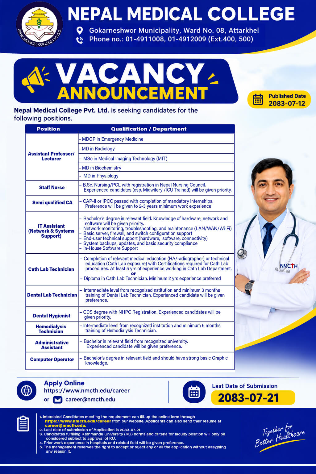 nmc vacancy latest 000000000