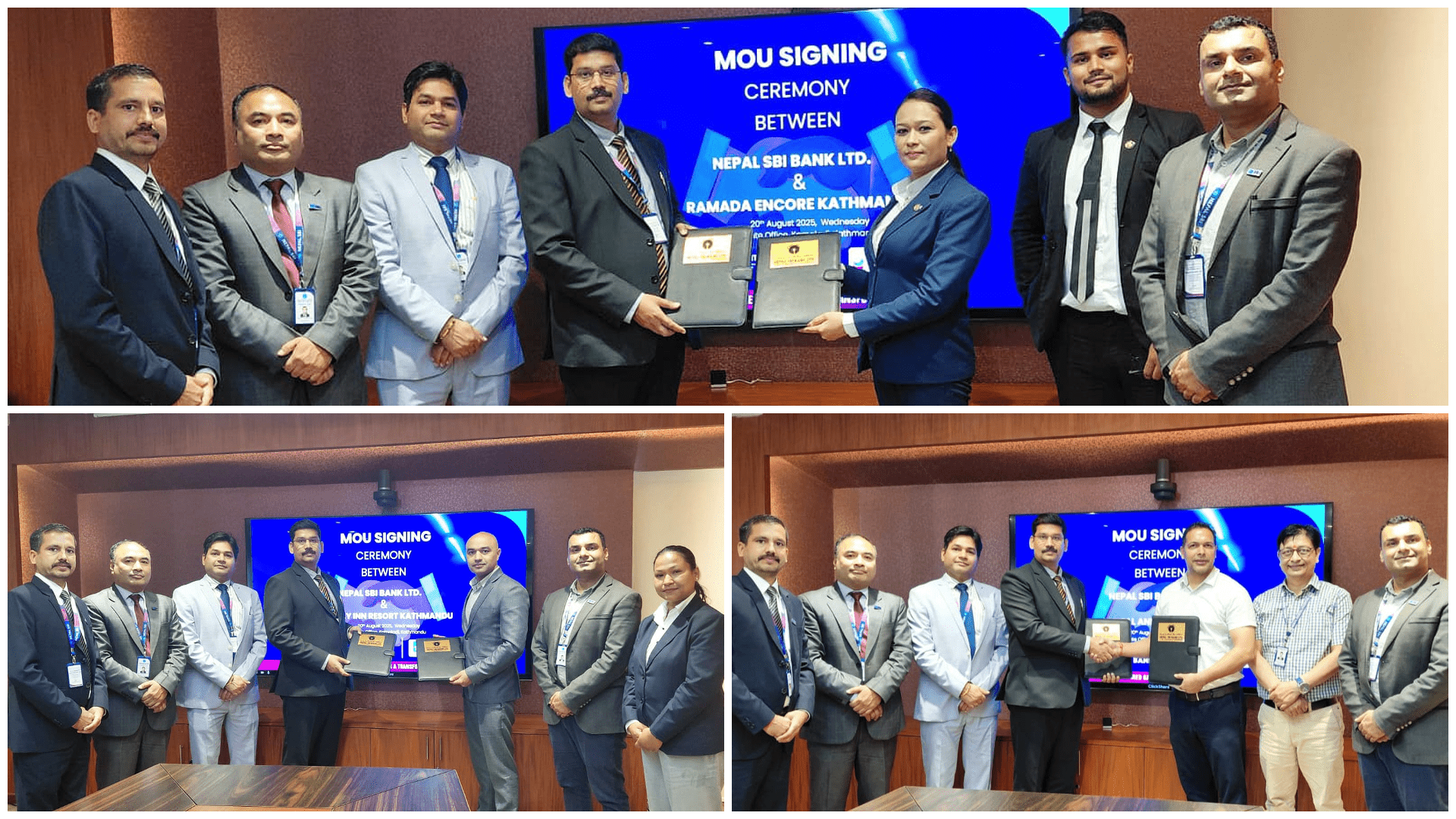 नेपाल एसबिआई बैंकद्वारा रामदा इनकोर, होलिडे इन रिसोर्ट र हिमाल डेन्टल हस्पिटलसँग छुट सम्झौता