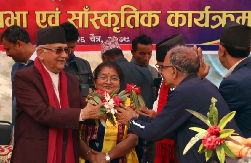 अध्यक्ष ओलीको स्वागत