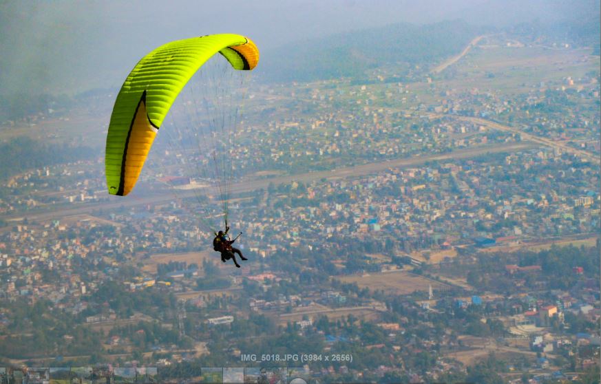 प्याराग्लाइडिङको परीक्षण उडान