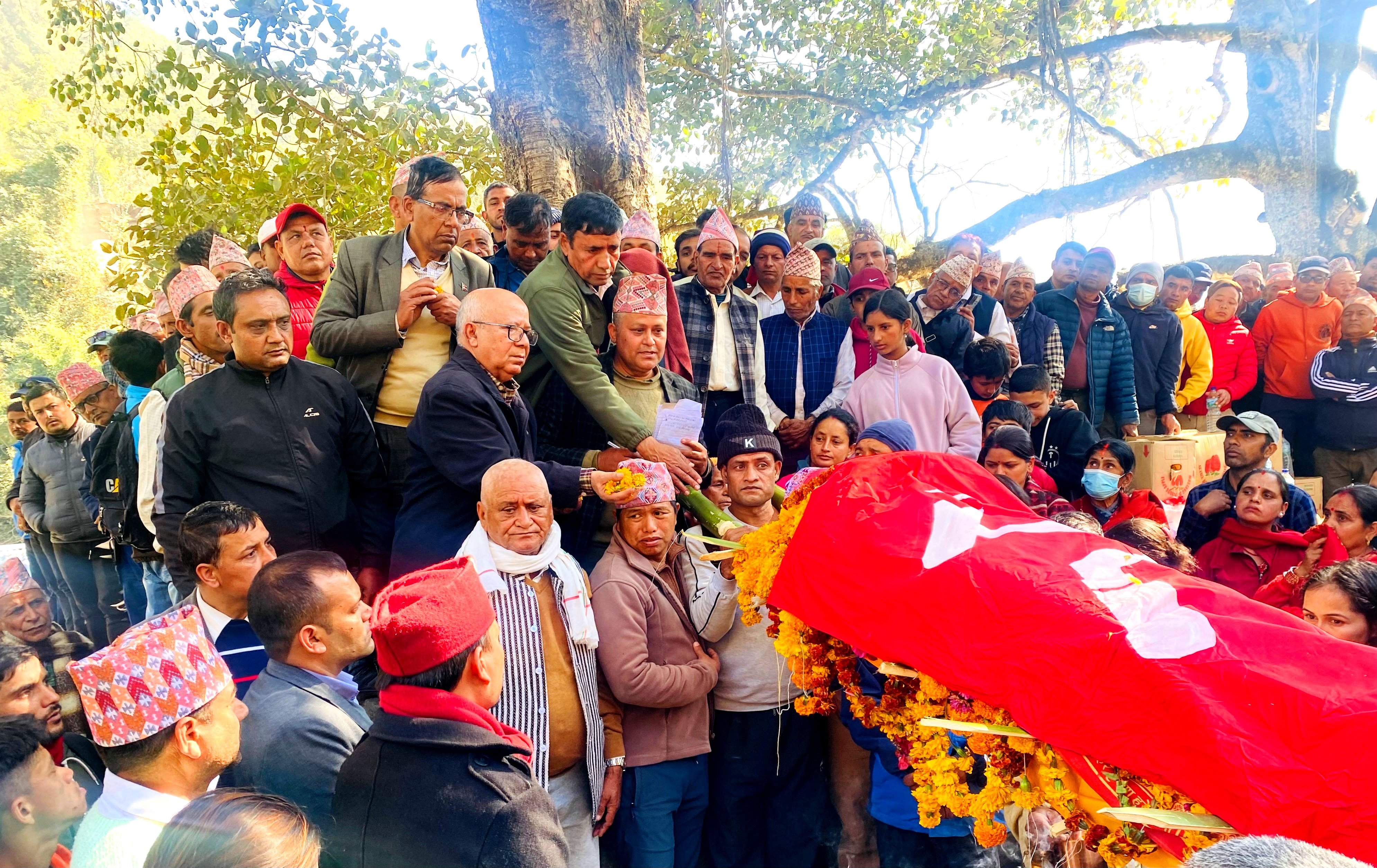 देशभक्त छोरो मर्दा देशै रूँदो रैछ : बागलुङमा रामजीप्रसाद शर्माप्रति अन्तिम श्रद्धाञ्जली