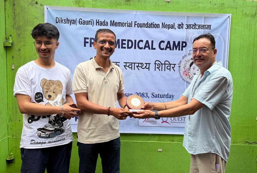 दिक्षा (गौरी) हाडा मेमोरियल फाउन्डेसनद्वारा आयोजित निःशुल्क स्वास्थ्य शिविरबाट १६५ जना लाभान्वित