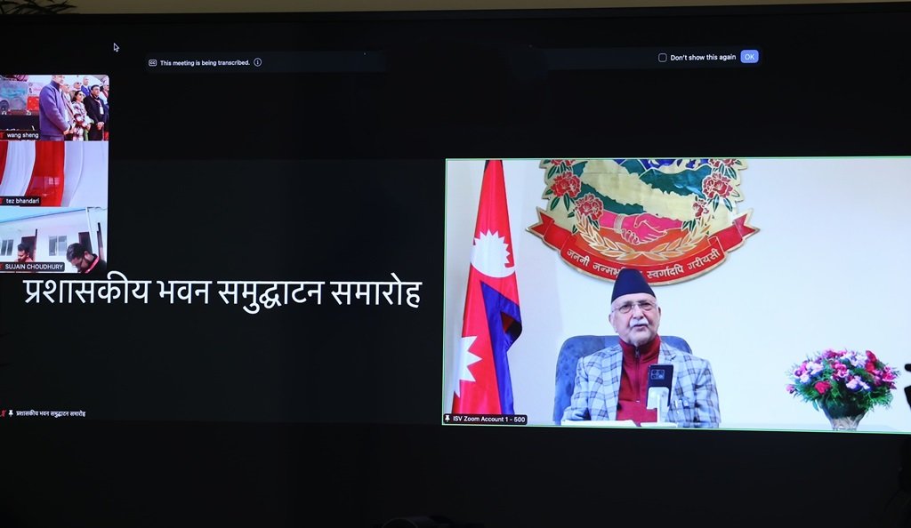 प्रधानमन्त्रीद्वारा बगनासकाली गाउँपालिकाको प्रशासकीय भवनको भर्चुअलरुपमा उद्घाटन