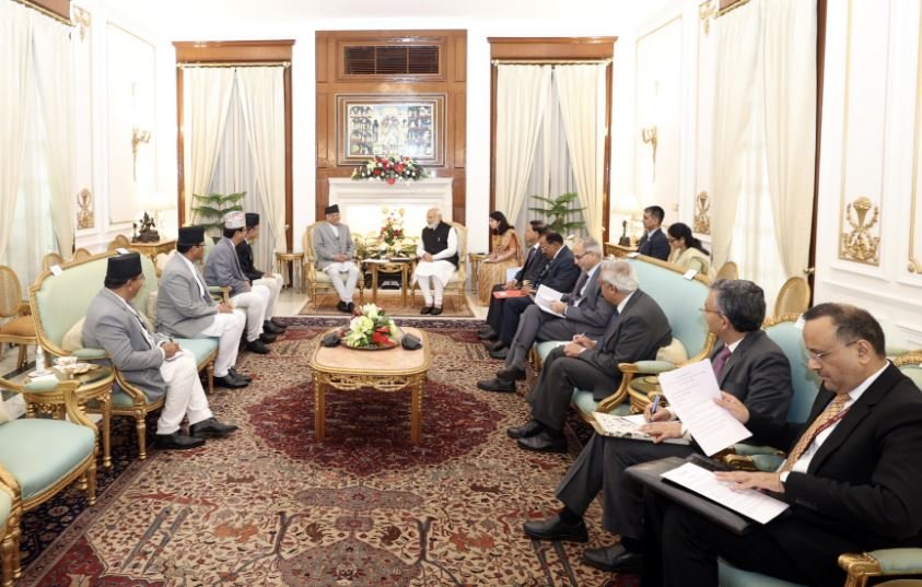 प्रम दाहाल र भारतीय प्रम मोदी भेटवार्ता