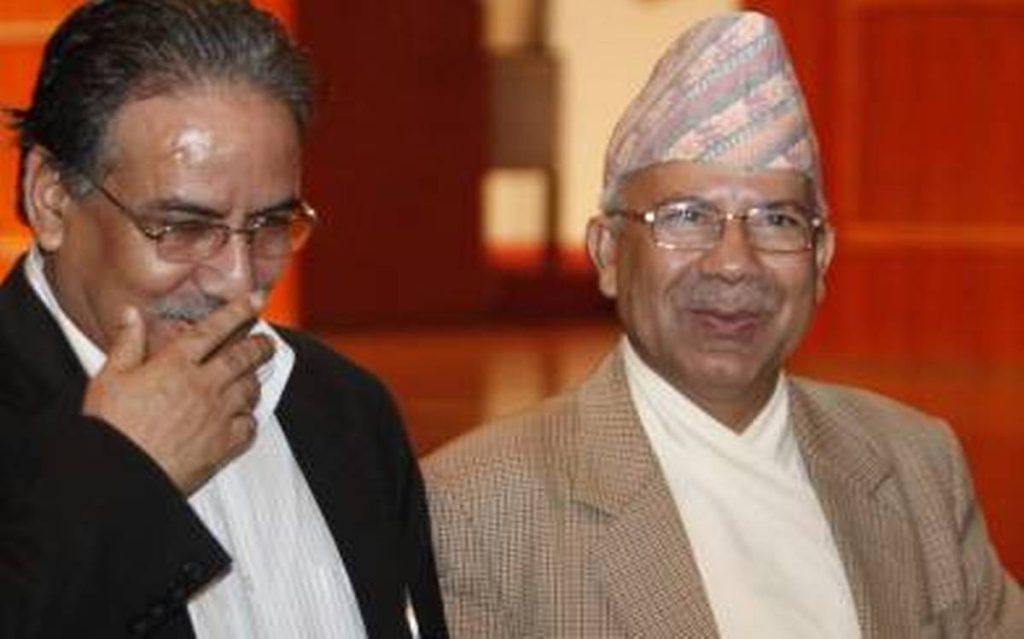 पुष्पकमल दाहाल र माधवकुमार नेपालबीच भेटवार्ता