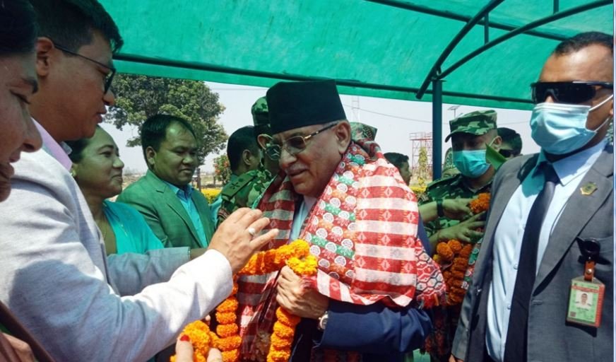 प्रधानमन्त्रीको स्वागत