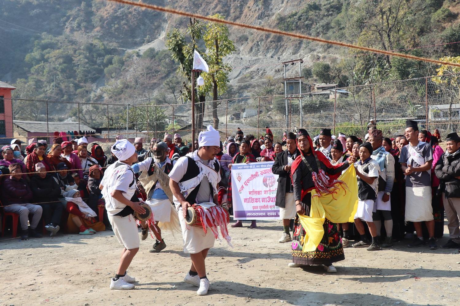 म्याग्दीको मालिका गाउँपालिकामा पुर्ख्यौली नृत्य पुस्तान्तरणका लागि प्रतियोगिता