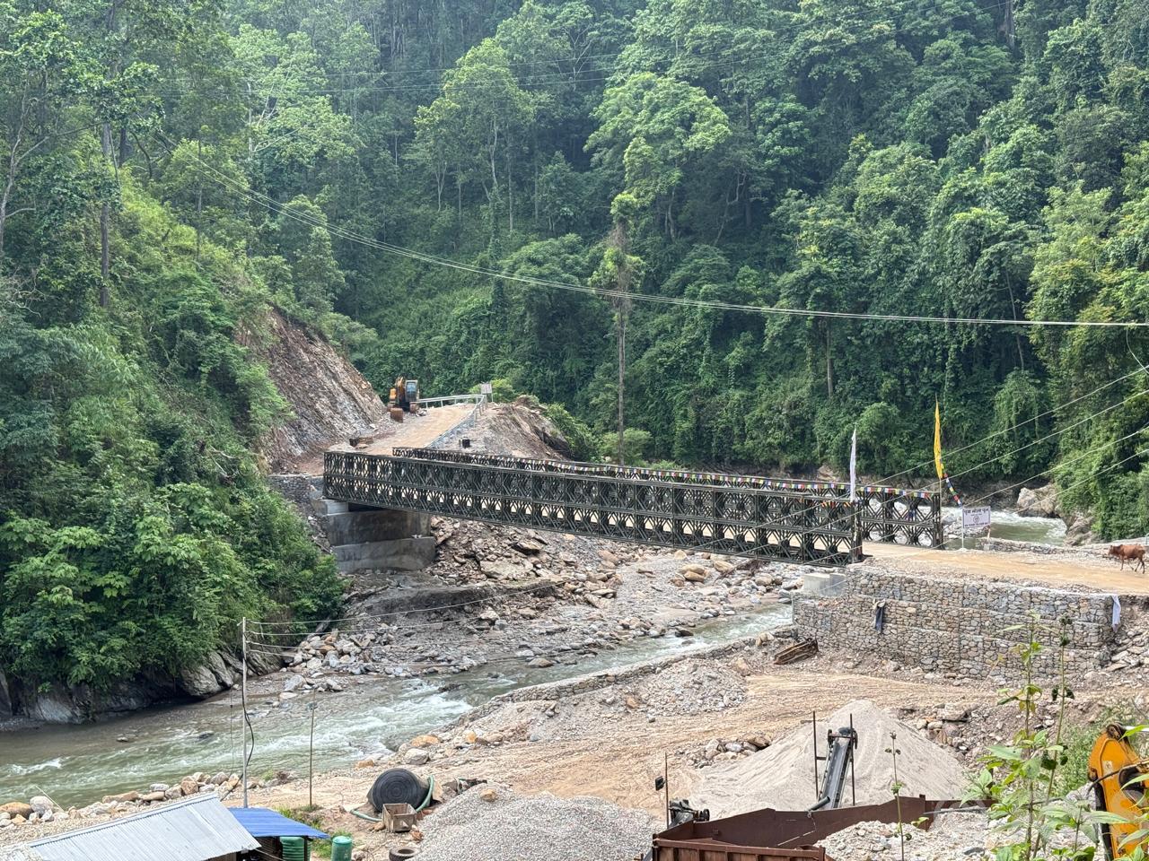 पुवा खोलामा बेलिब्रिज निर्माण, मेची राजमार्गको छोटो वैकल्पिक मार्ग खुला