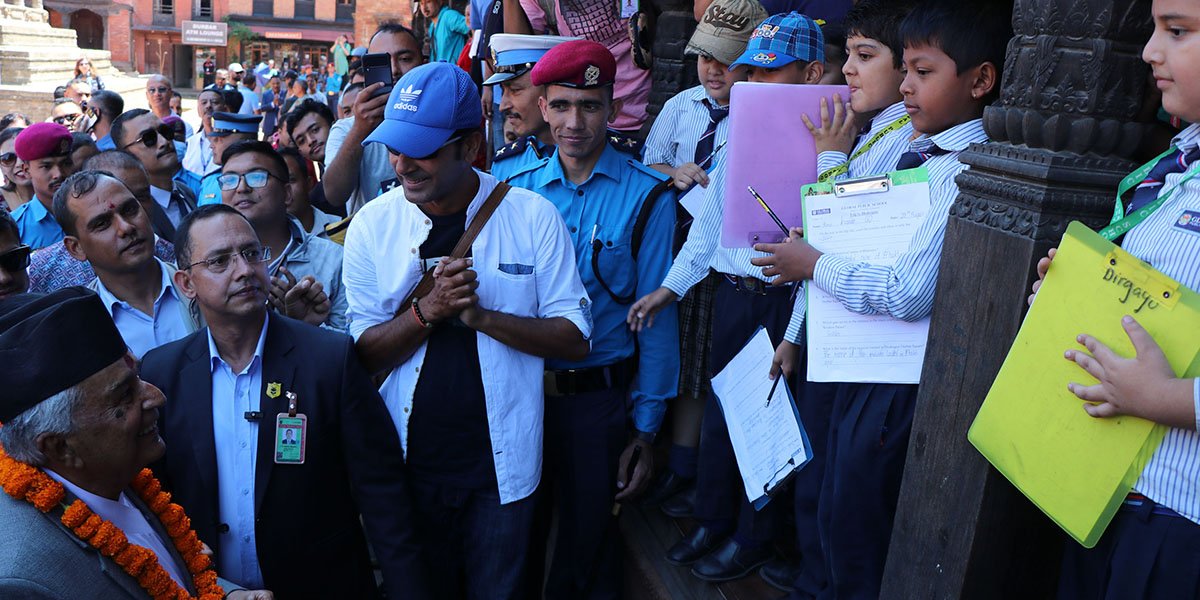 राष्ट्रपतिले गरे भक्तपुरको दरबार क्षेत्र अवलोकन