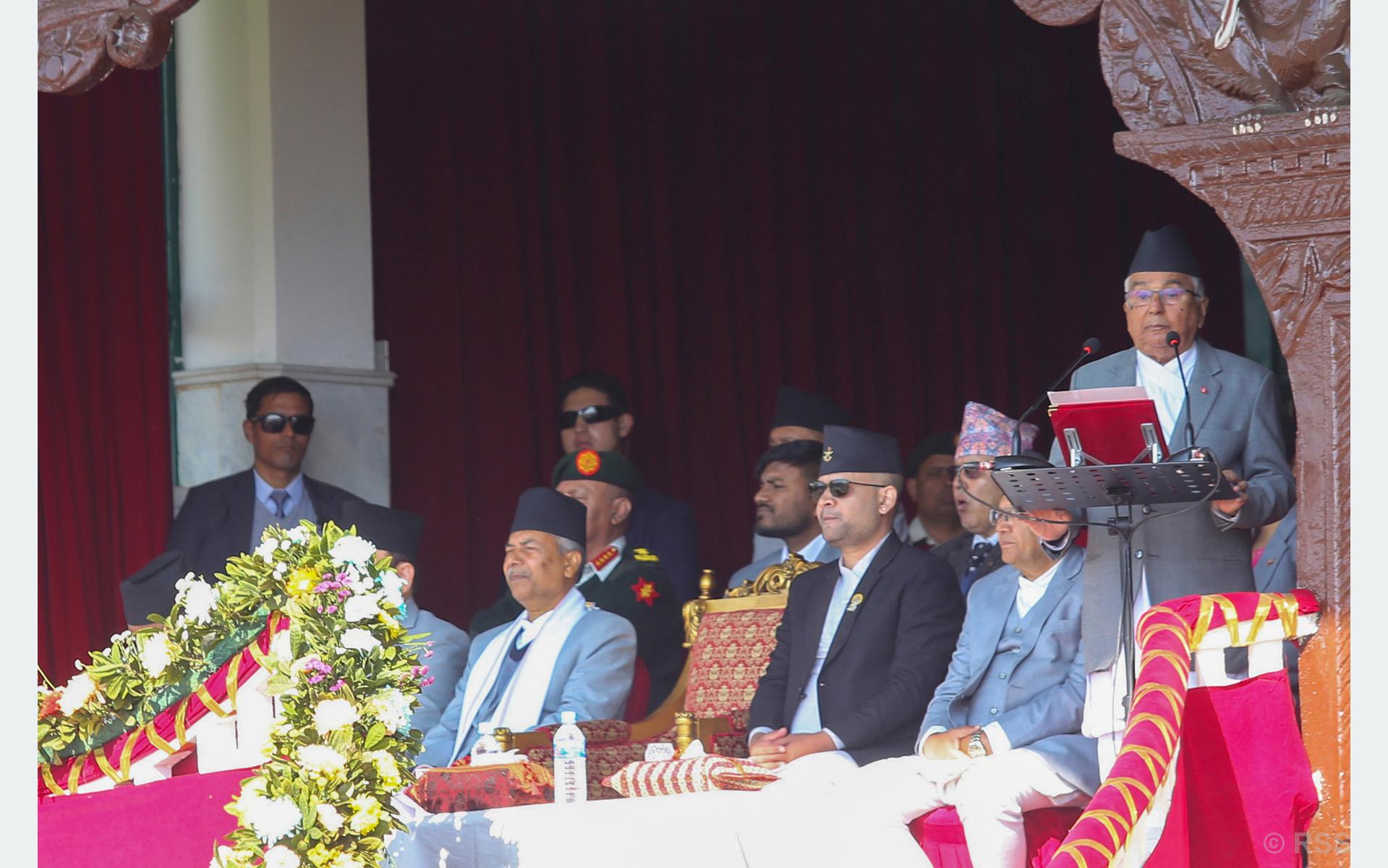 दृढ अठोट र ऊर्जासहित आचरणशील र चरित्रवान नेतृत्वको खाँचो छ : राष्ट्रपति पौडेल