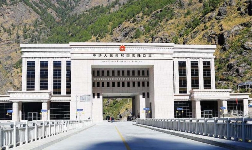 नेपालले निर्यात सुरु गर्दा रसुवागढी नाकामा चीनद्वारा भव्य स्वागत