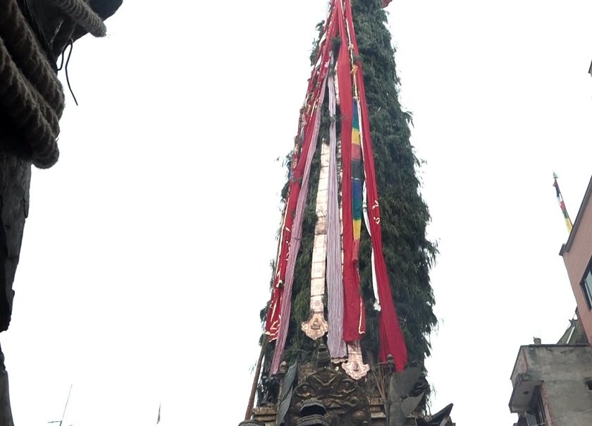 गाःबहालमा रातो मत्स्येन्द्रनाथको दर्शन गर्नेको भीड