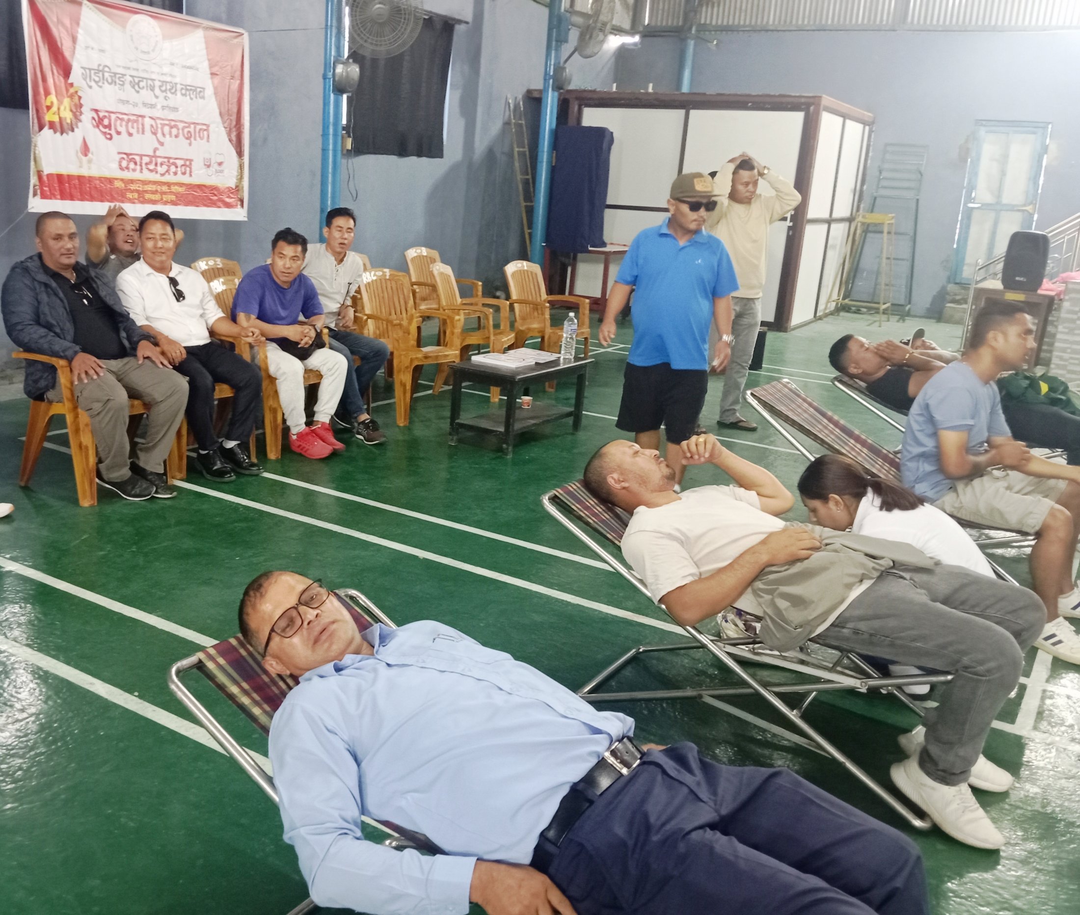 राइजिङ स्टार युथ क्लबद्वारा आयोजित खुला रक्तदानमा ६३ युनिट रगत संकलन
