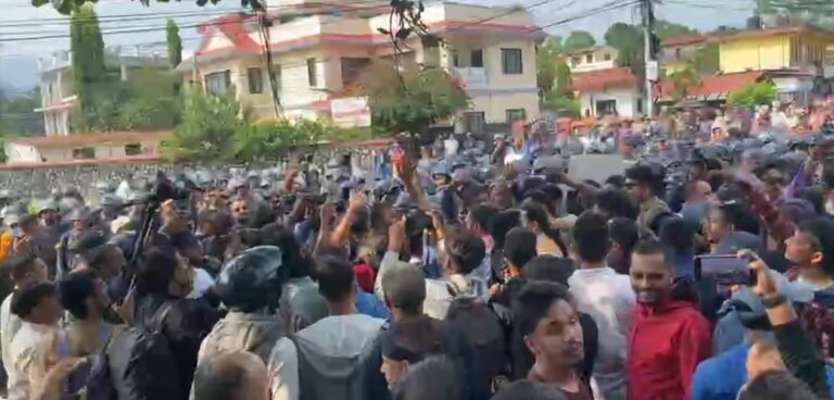 निषेधित क्षेत्रमै राष्ट्रिय स्वतन्त्र पार्टीको प्रदर्शन