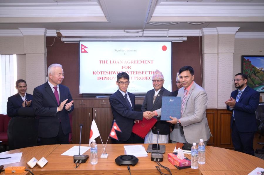 कोटेश्वर चोक सुधार आयोजनाका लागि जापानसँग ३१ अर्ब ७६ कराेड ऋण सम्झौता