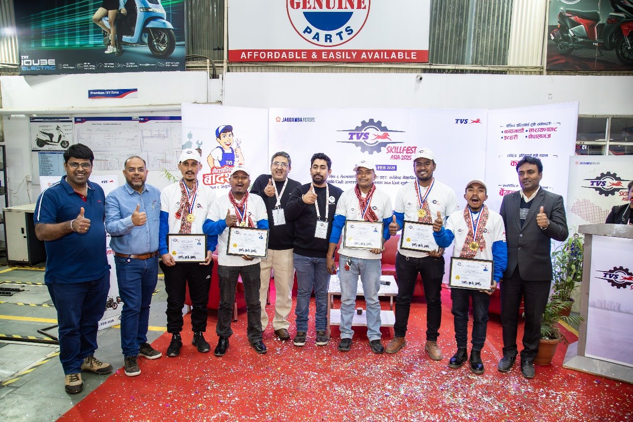 स्किल फेस्ट एसिया २०२५ का लागि टिभिएस नेपालद्वारा ५ प्रतिस्पर्धी छनोट