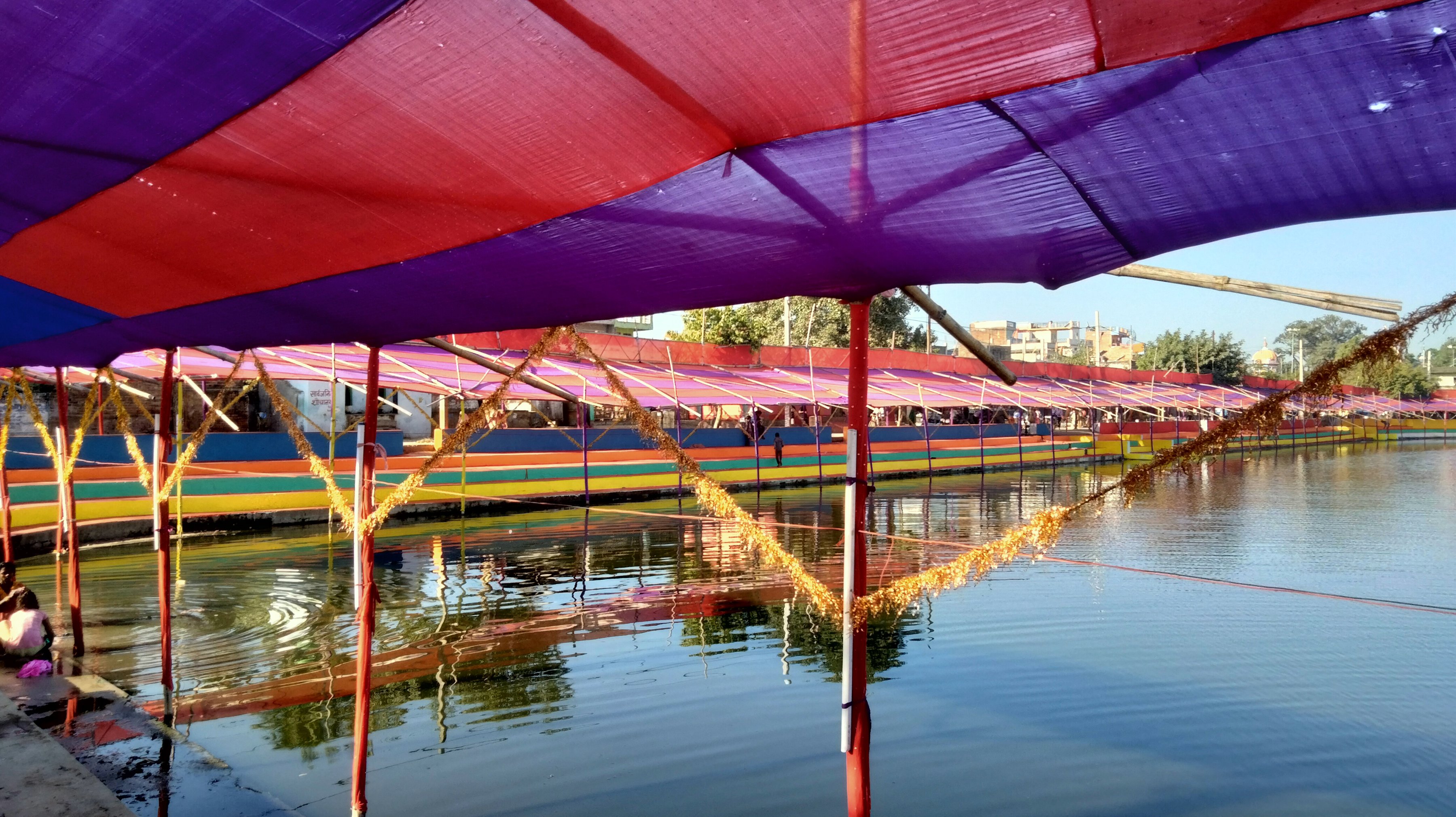 छठ पर्व मनाउन व्यवस्थापन गरिएको छठ घाट