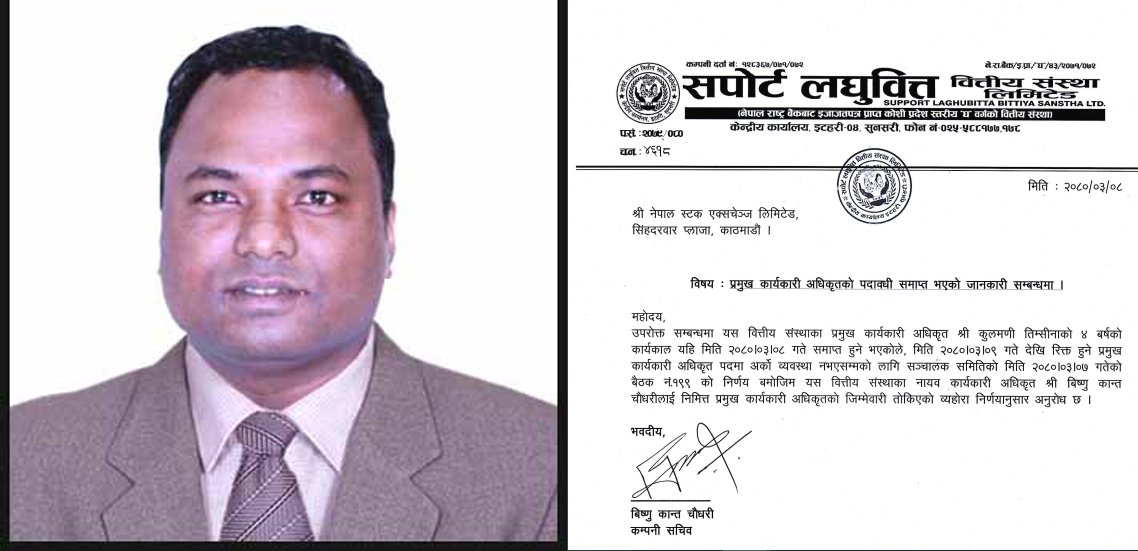 सपोर्ट लघुवित्तको डिसीइओमा चौधरी नियुक्त