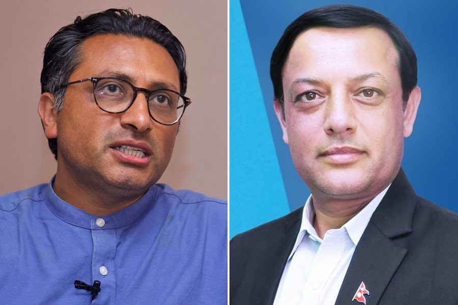 उपसभापति अर्याल र वाग्लेले  सभापति लामिछानेलाई भेट्दै
