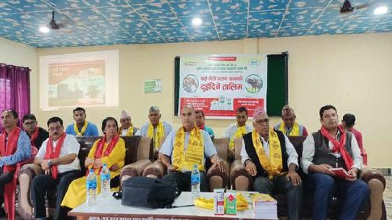आधुनिक प्रविधि सहितको पशुपालनसम्बन्धी राप्तीका किसानलाई तालिम