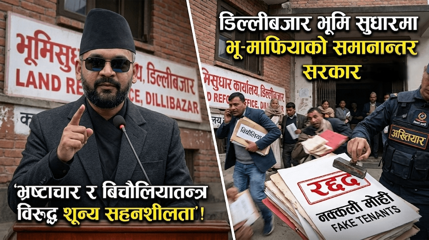 डिल्लीबजार भूमि सुधारमा भू-माफियाको ‘रजगज’: बालेन सरकारको ‘सुशासन’ माथि प्रश्न