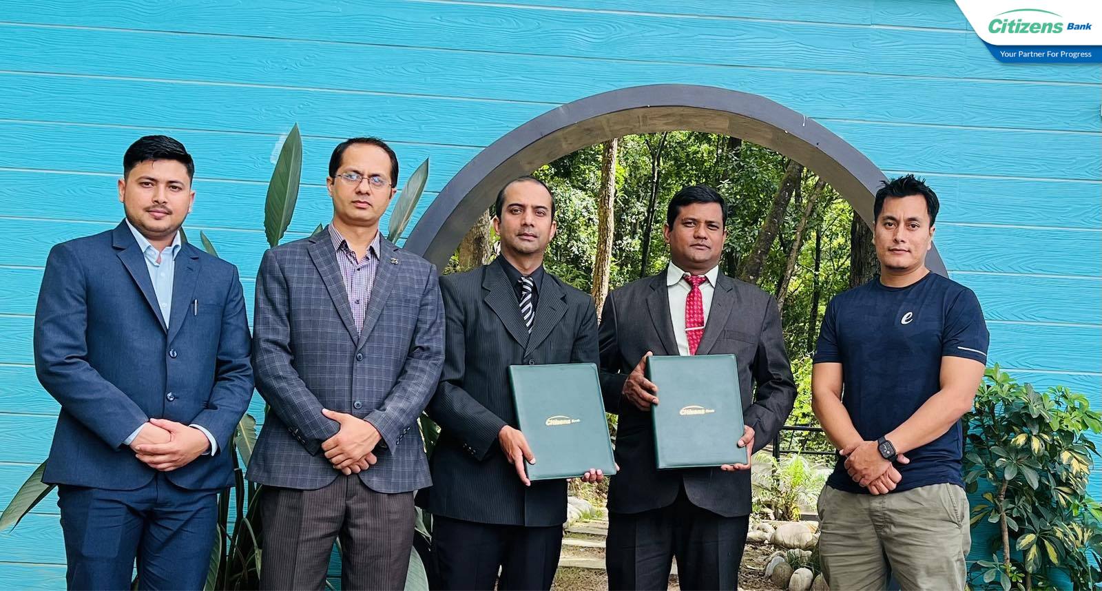 सिटिजन्स बैंक र ट्रिबोन्स रिसोर्ट नेपाल प्रा.लि बीच सम्झौता