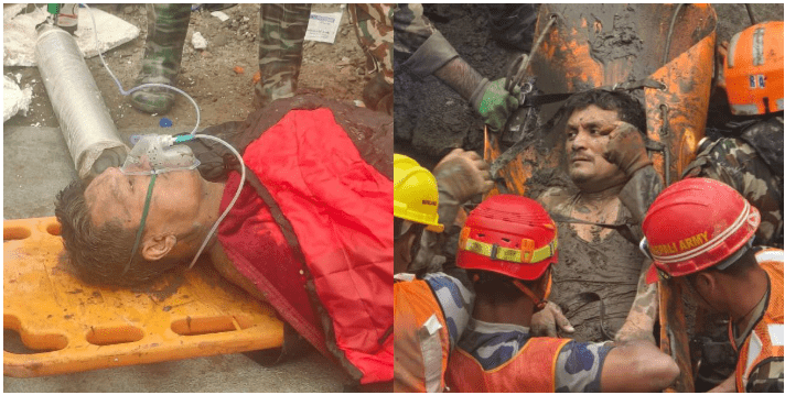 त्रिशूली–३ ‘ए’ को सुरुङबाट १० दिनपछि जीवितै उद्धार भएका दुई जनालाई काठमाडौं पठाइयो