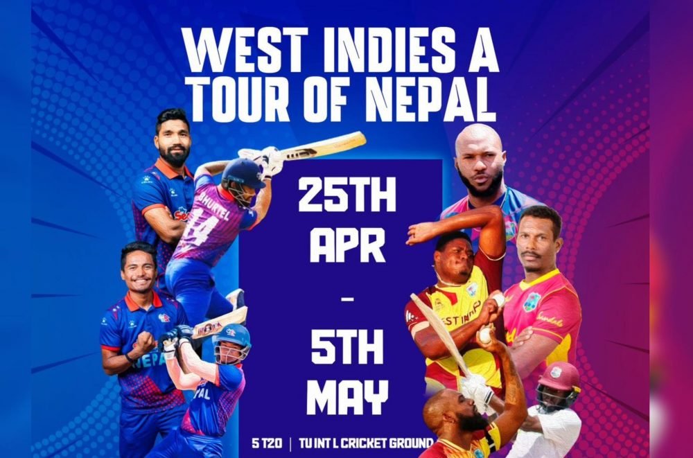 नेपालसँग खेल्न टी–२० सिरिज खेल्न वेस्ट इण्डिजको  टोली घोषणा