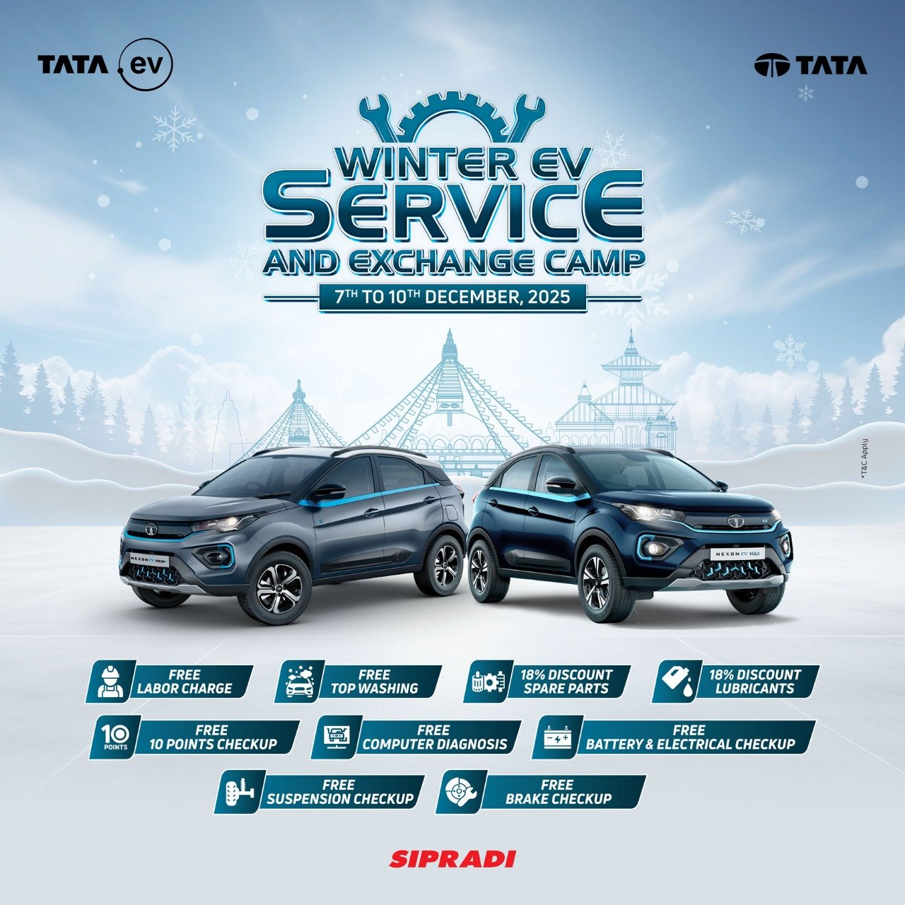 सिप्रदी ट्रेडिङद्वारा टाटा ईभीका लागि ‘सर्भिस क्याम्प २०२५’ घोषणा